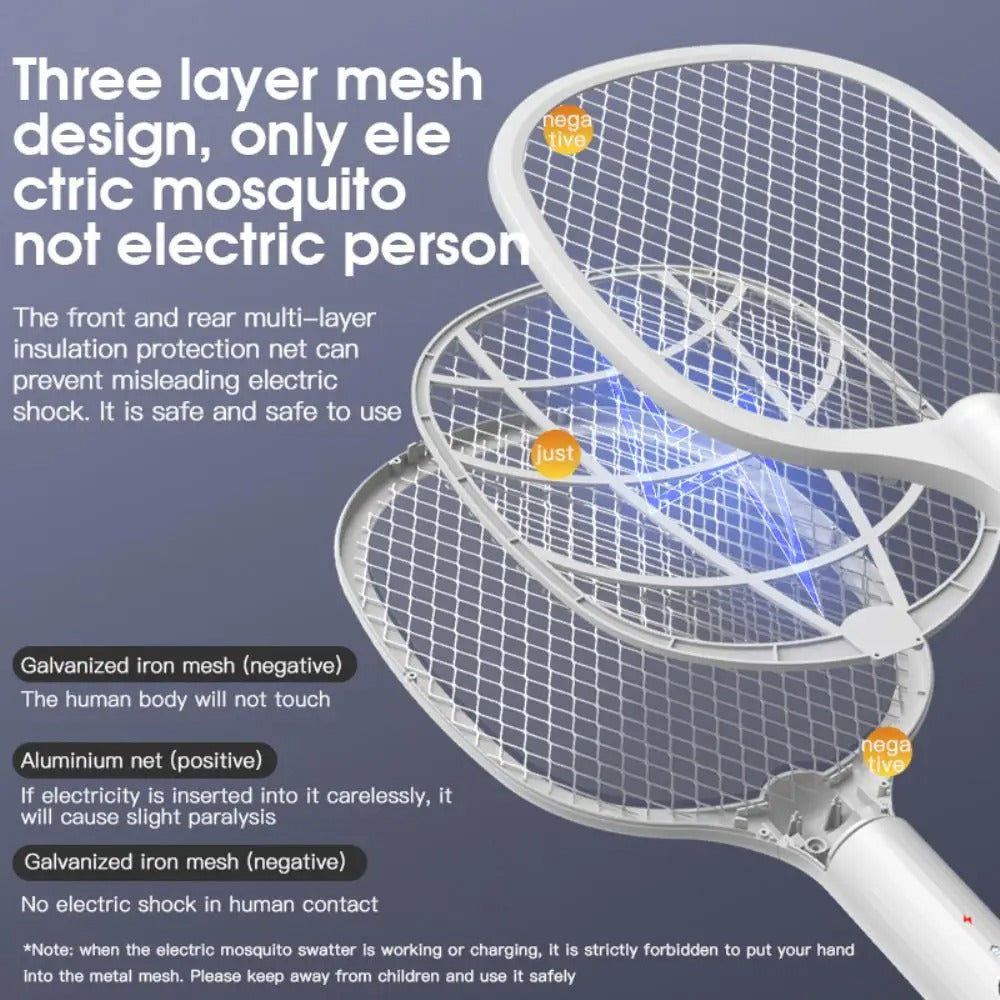 ElectroBite™ - Raqueta Eléctrica Mata Insectos Recargable